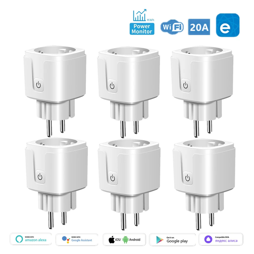 Priza Inteligentă EWelink WiFi 20A cu Control Vocal și Monitorizare