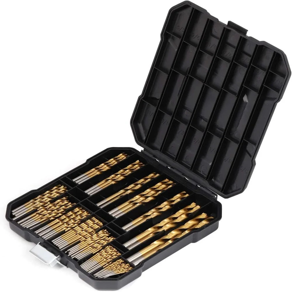 Set 99 Piese Burghie Titan 1.5mm-10mm pentru Metal și Plastic