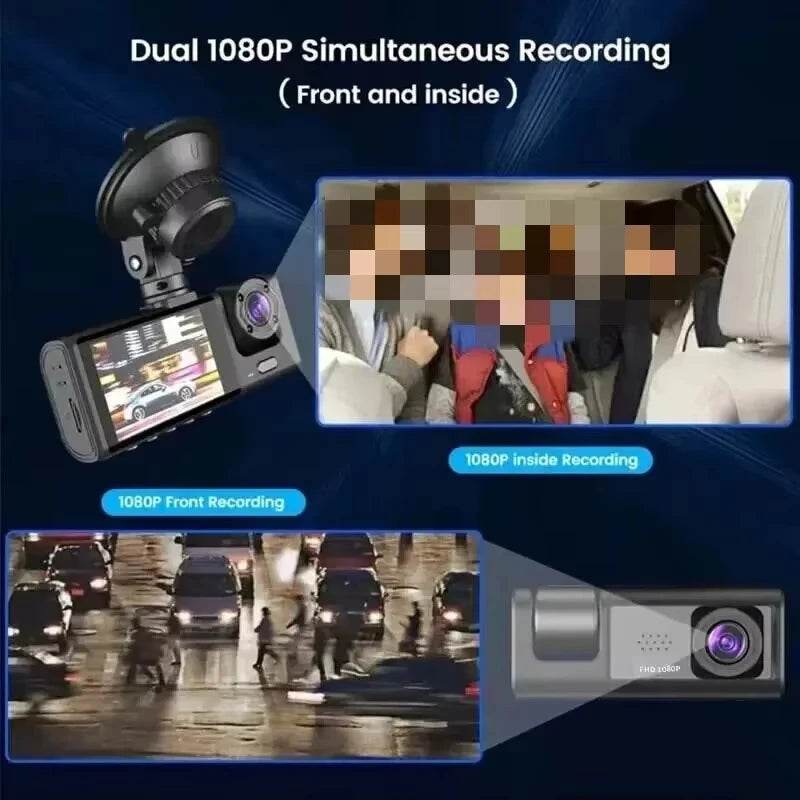 Camera DVR Auto 3 Canale HD 1080P cu 3 Lentile - Venduqo