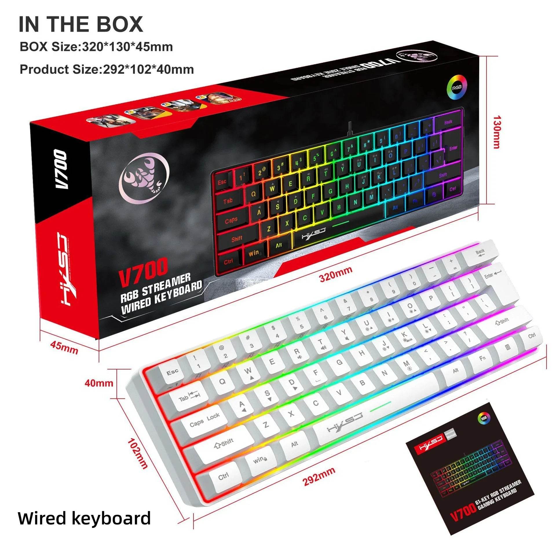 Combo Kit Tastatură și Mouse Gaming 60% - Venduqo
