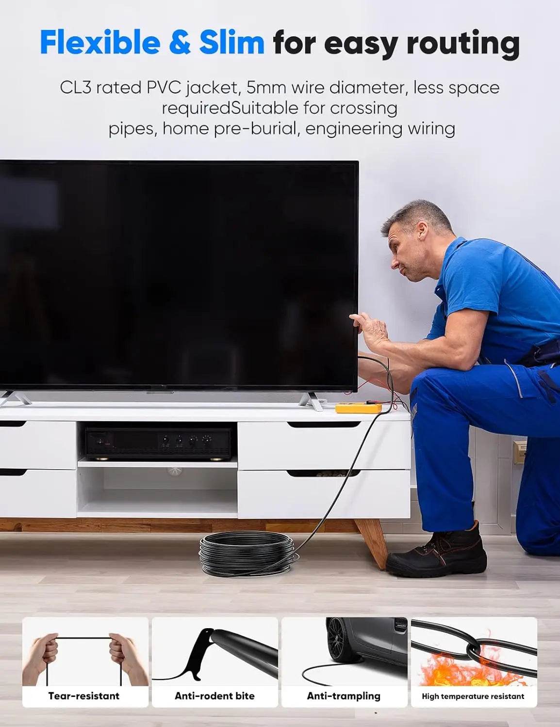 Cablu HDMI 50FT 8K 2.1 Fibra Optică CL3 - Venduqo
