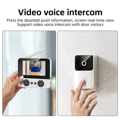 Interfon video wireless 4.3" cu camera de supraveghere