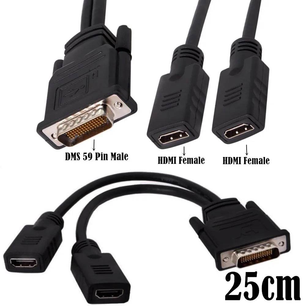 Cablul de Împărțire 59-Pin DMS cu 2 Ieșiri VGA, DVI, HDMI - Venduqo