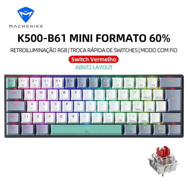 Machenike K500-B61 Mini Tastatură Mecanică 60% ABNT2 RGB - Venduqo