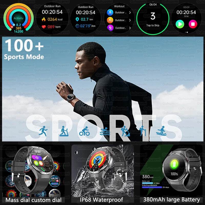 Ceas inteligent medical NFC 2025 cu monitorizare sănătate - Venduqo