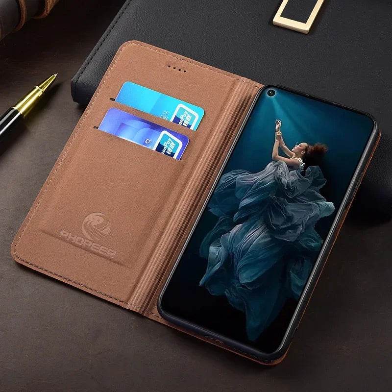 Husă Flip pentru Xiaomi POCO X7/X7 Pro 5G din Piele Naturală - Venduqo