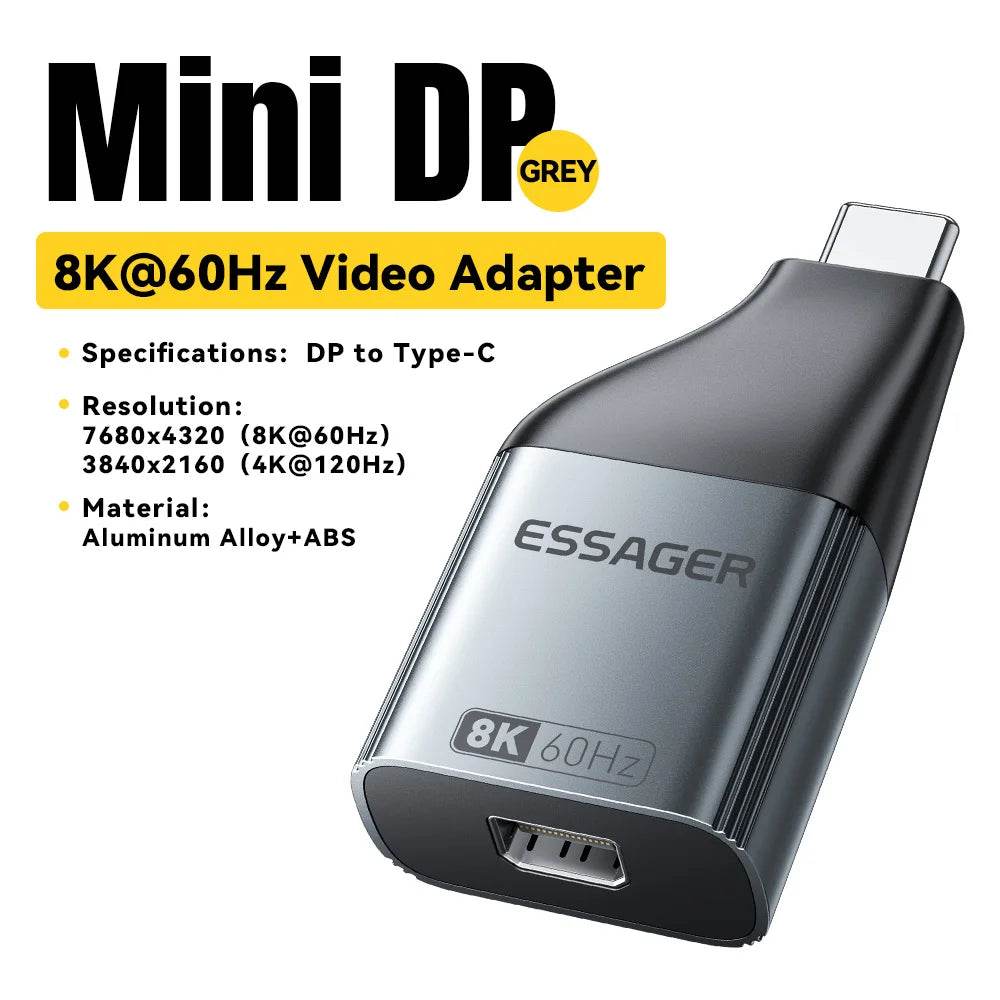 Adapter USB-C la HDMI DP VGA Mini DisplayPort 8K 60Hz - Venduqo