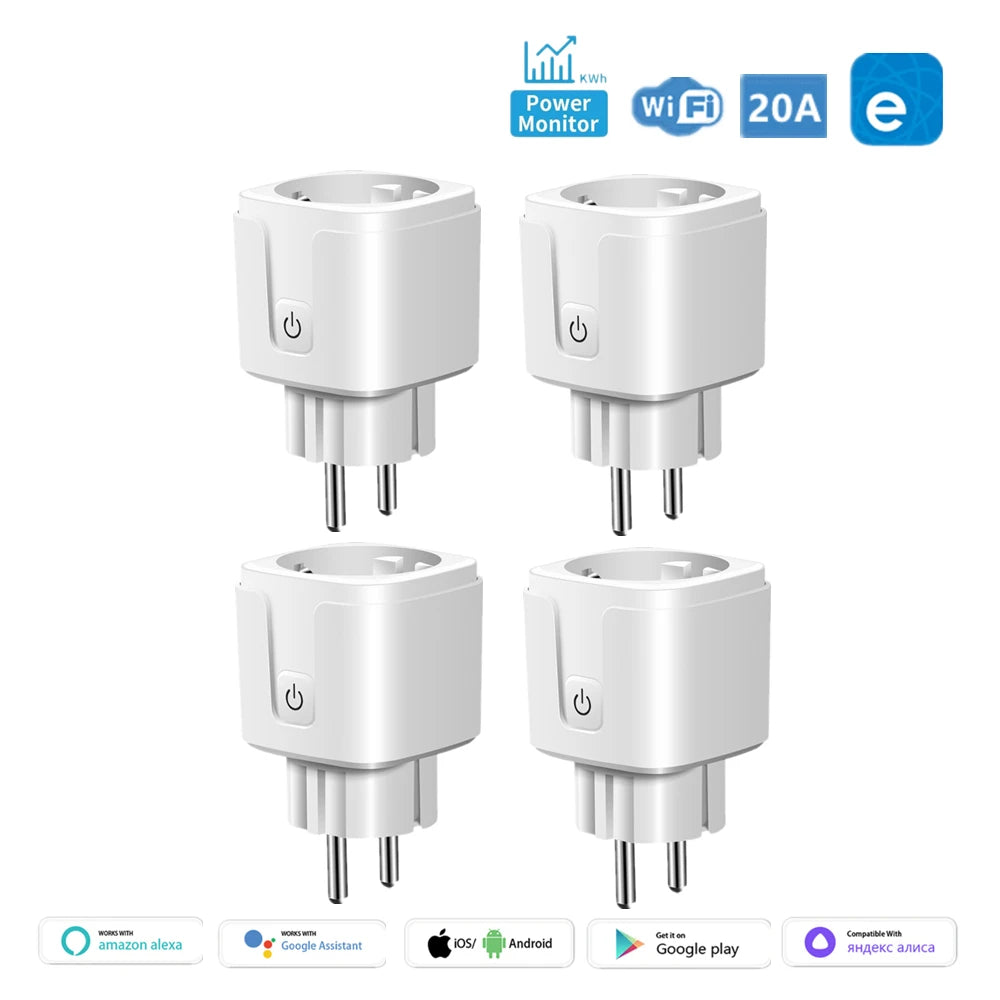 Priza Inteligentă EWelink WiFi 20A cu Control Vocal și Monitorizare