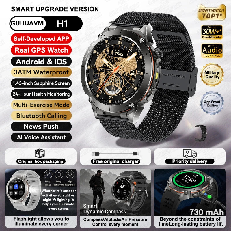 GPS Smartwatch for Adventurers - 1.43" AMOLED Waterproof