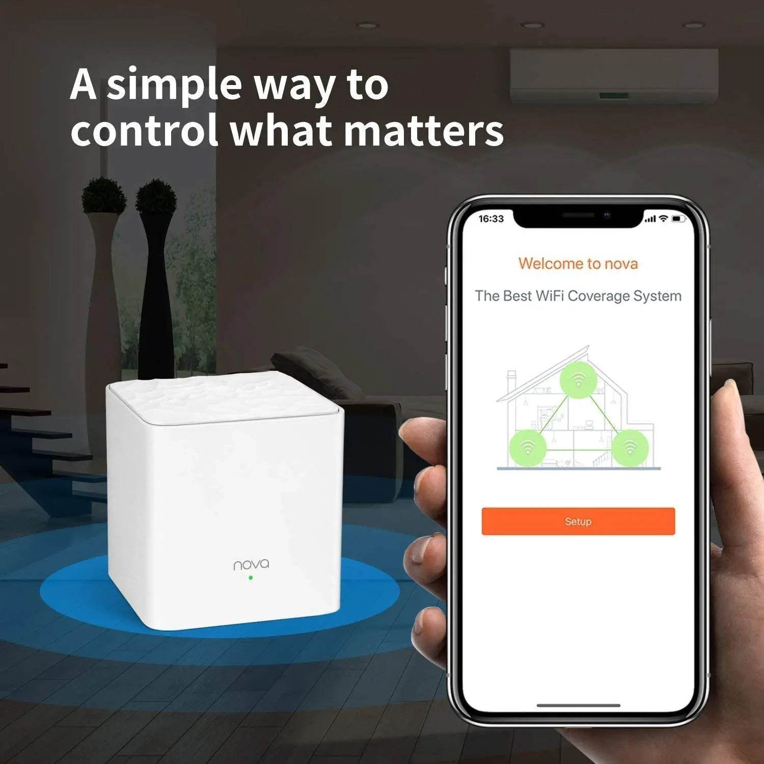 Tenda Nova Mesh WiFi System MW3 - Acoperire 2000 sq.ft - Venduqo