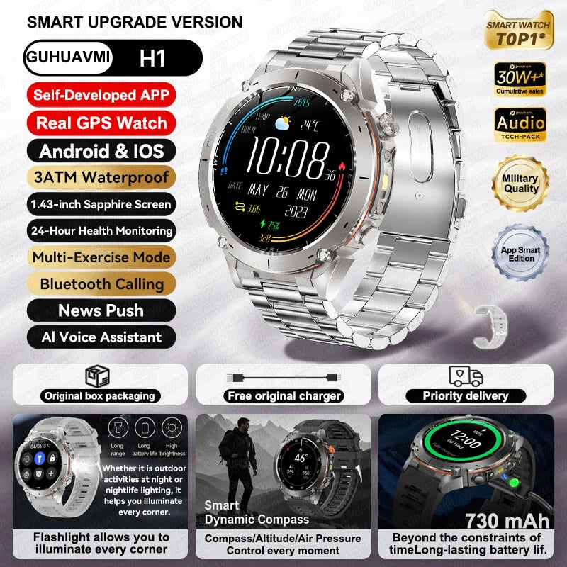 GPS Smartwatch for Adventurers - 1.43" AMOLED Waterproof