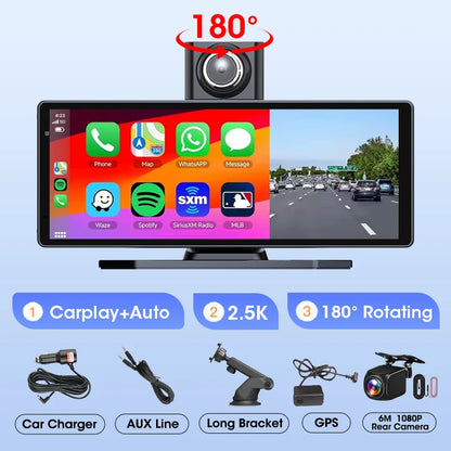 Jansite 8.1" Dash Cam 2.5K cu Carplay și Android Auto