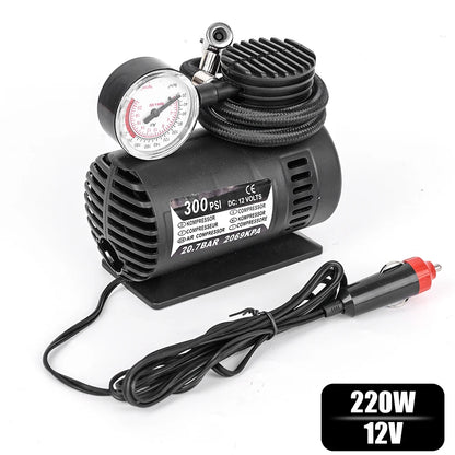 Mini Pompa de Aer pentru Mașină 12V 220W