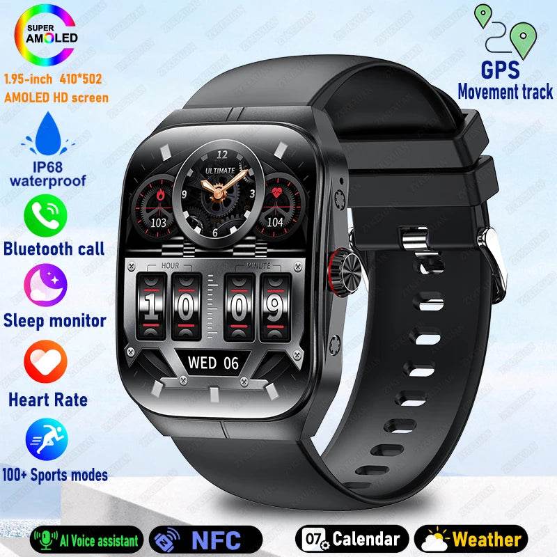 Ceas inteligent BOXUXING pentru bărbați și femei, Bluetooth, sportiv, rezistent la apă - Venduqo