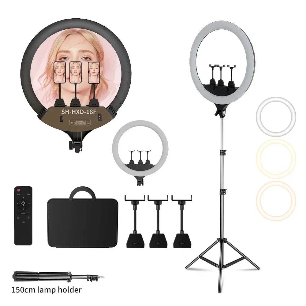Kit de iluminare cu inel SH de 18 inci cu suport pentru telefon - Venduqo