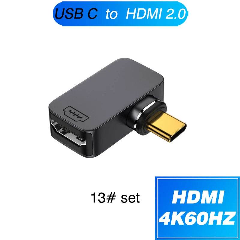 Adaptor Magnetic Type-C OTG Thunderbolt 4 - USB-A, HDMI, VGA, RJ45 - Venduqo
