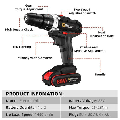 Bormasina electrica cordless 25+3 cu acumulator