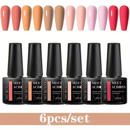 Set 6pc Oje Gel Color Clasice pentru Manichiură