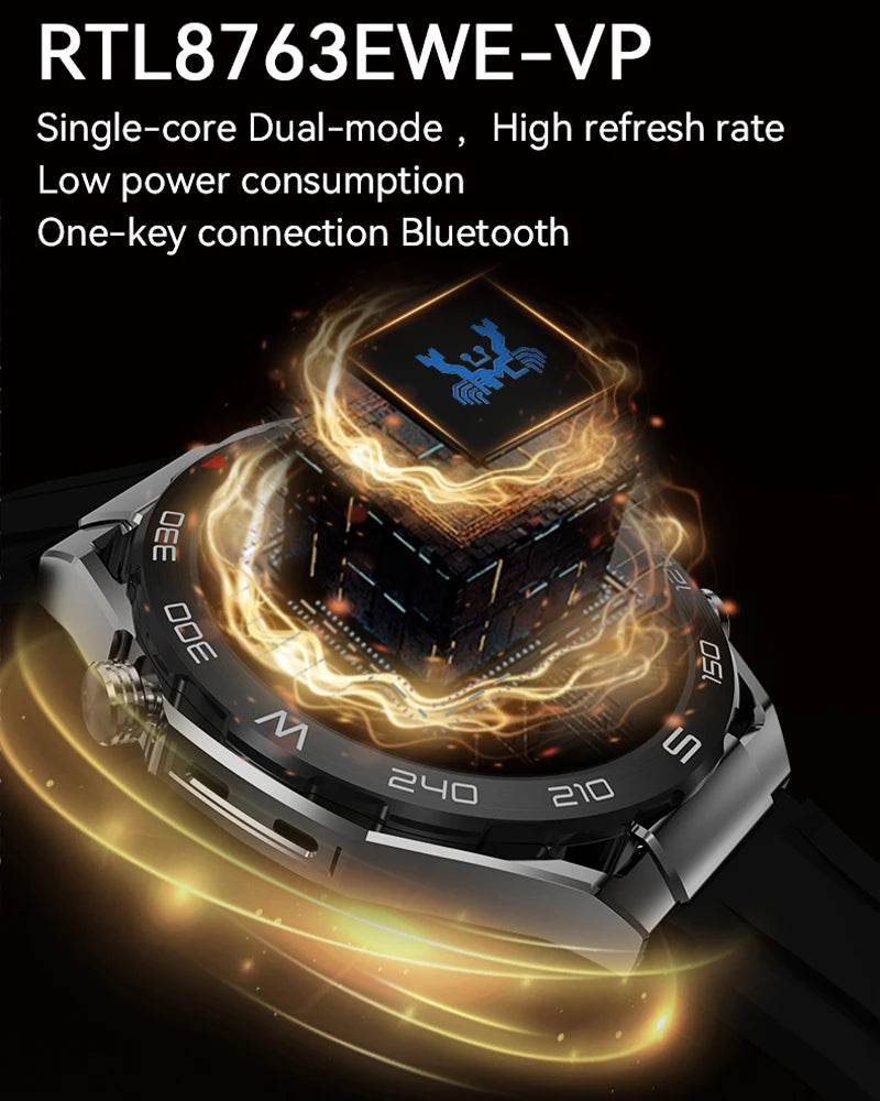 Ceas Inteligent NFC cu Bluetooth, Monitorizare Sanatate, IP68 - Venduqo