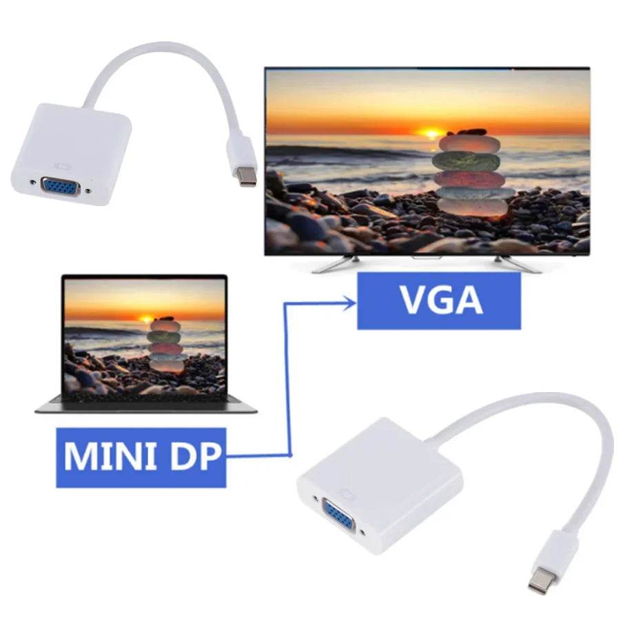 Adaptor Mini DP Thunderbolt la VGA 1080p - Venduqo