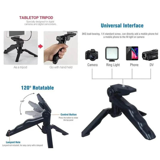 Kit de Vlogging pentru Smartphone BSLIUFANG - Trepied, Microfon & Lumină LED - Venduqo