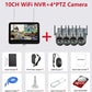 Camera Solar PTZ 4K Wifi cu Două Obiective și Monitor LCD 12.5"