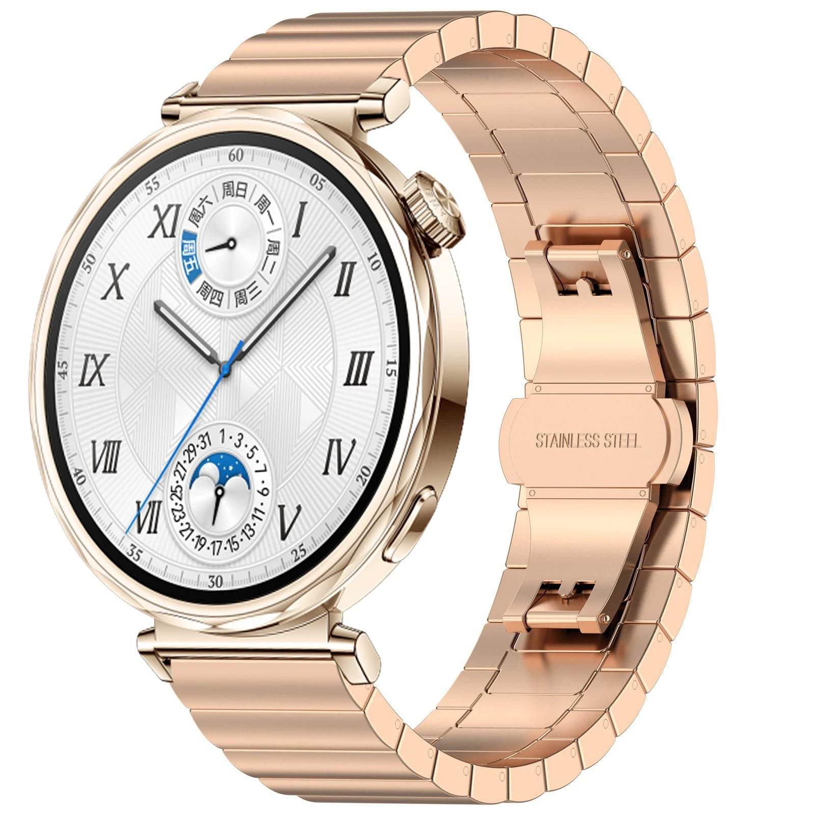 Brățară Metalică din Oțel Inoxidabil de 18mm pentru Huawei Watch GT5 Pro/GT4 - Venduqo