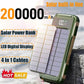 Bancă de putere solară 500000mAh 4 în 1 cu cablu încorporat - Venduqo