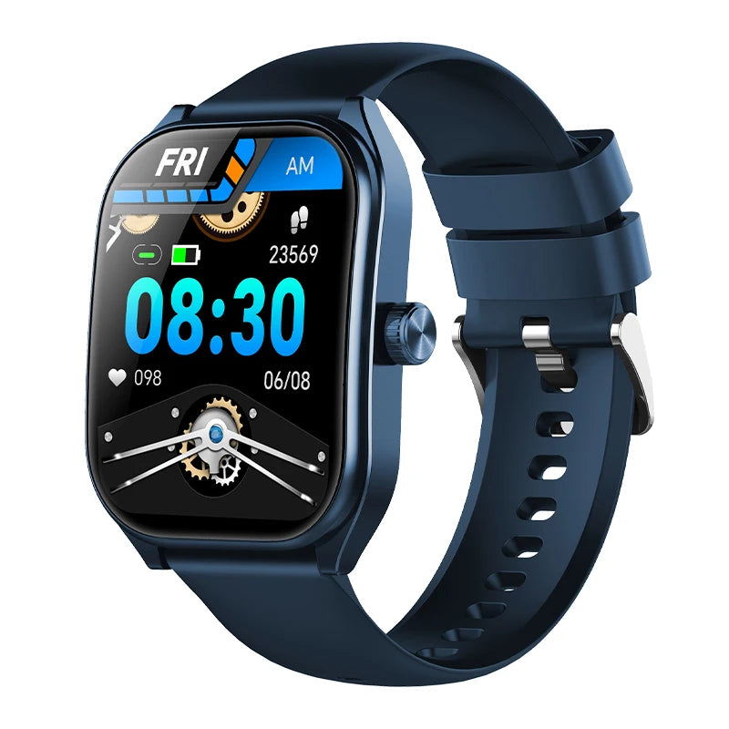 Ceas inteligent Aolon 2.01" cu ecran curbat, pentru bărbați și femei, waterproof