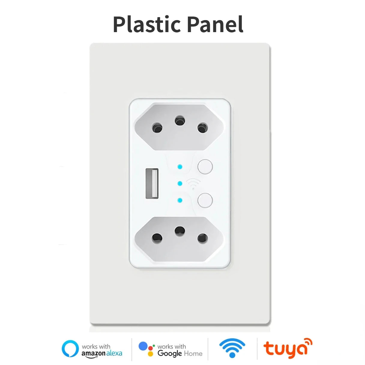 Priză Inteligentă Melery WiFi cu 2 USB - Control Vocal