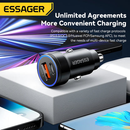 Încărcător auto Essager 54W cu fast charging USB Type-C