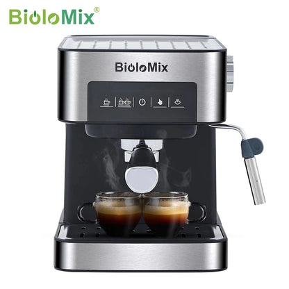 BioloMix Espresso Coffee Maker 20 Bar cu Spumator de Lapte