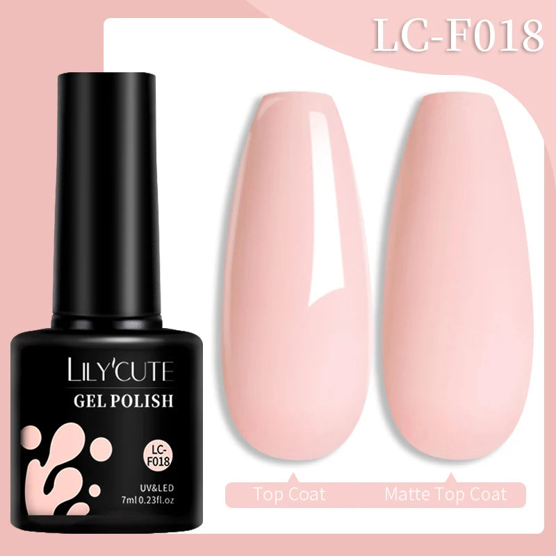 LILYCUTE Lac de Unghii Gel Culoare Ciocolată Roșie Caramel