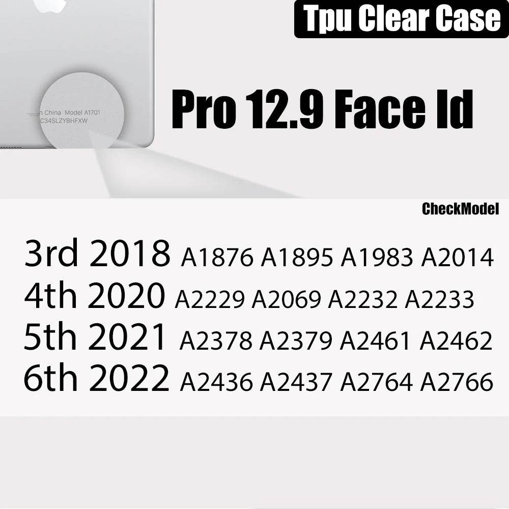 Carcasa Transparentă pentru iPad Pro 11, 12.9, 10.5, 9.7 cu Suport pentru Creion - Venduqo