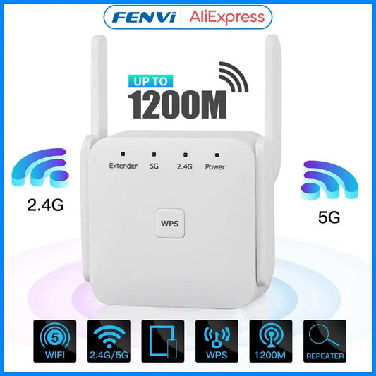 Repeater WiFi 5G AC1200 - Extensor Wireless 1200Mbps - Venduqo