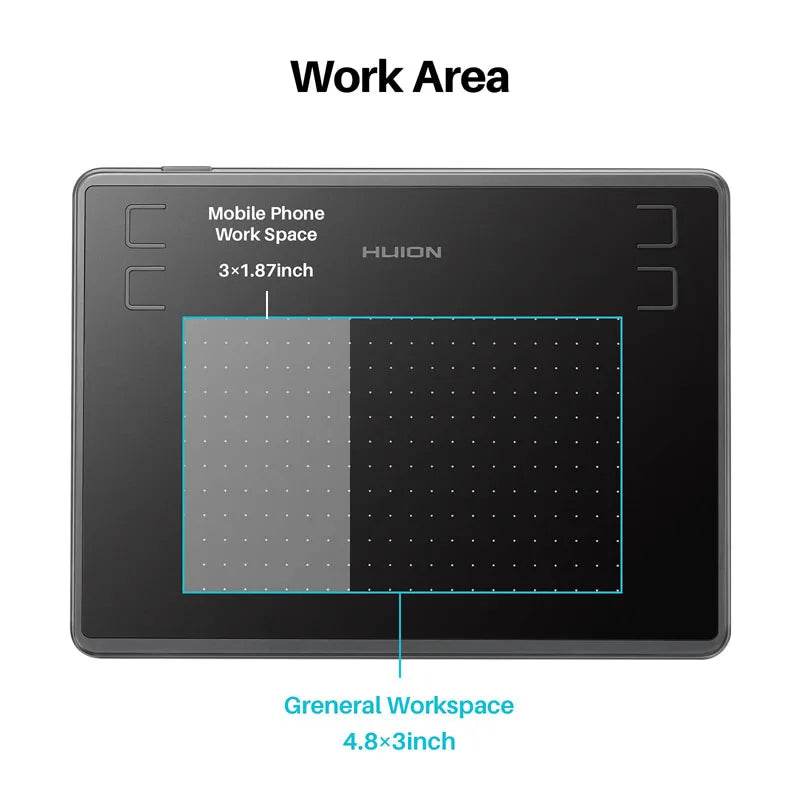 Tableta Grafică HUION H430P - Pen Tablet Fără Baterie - Venduqo