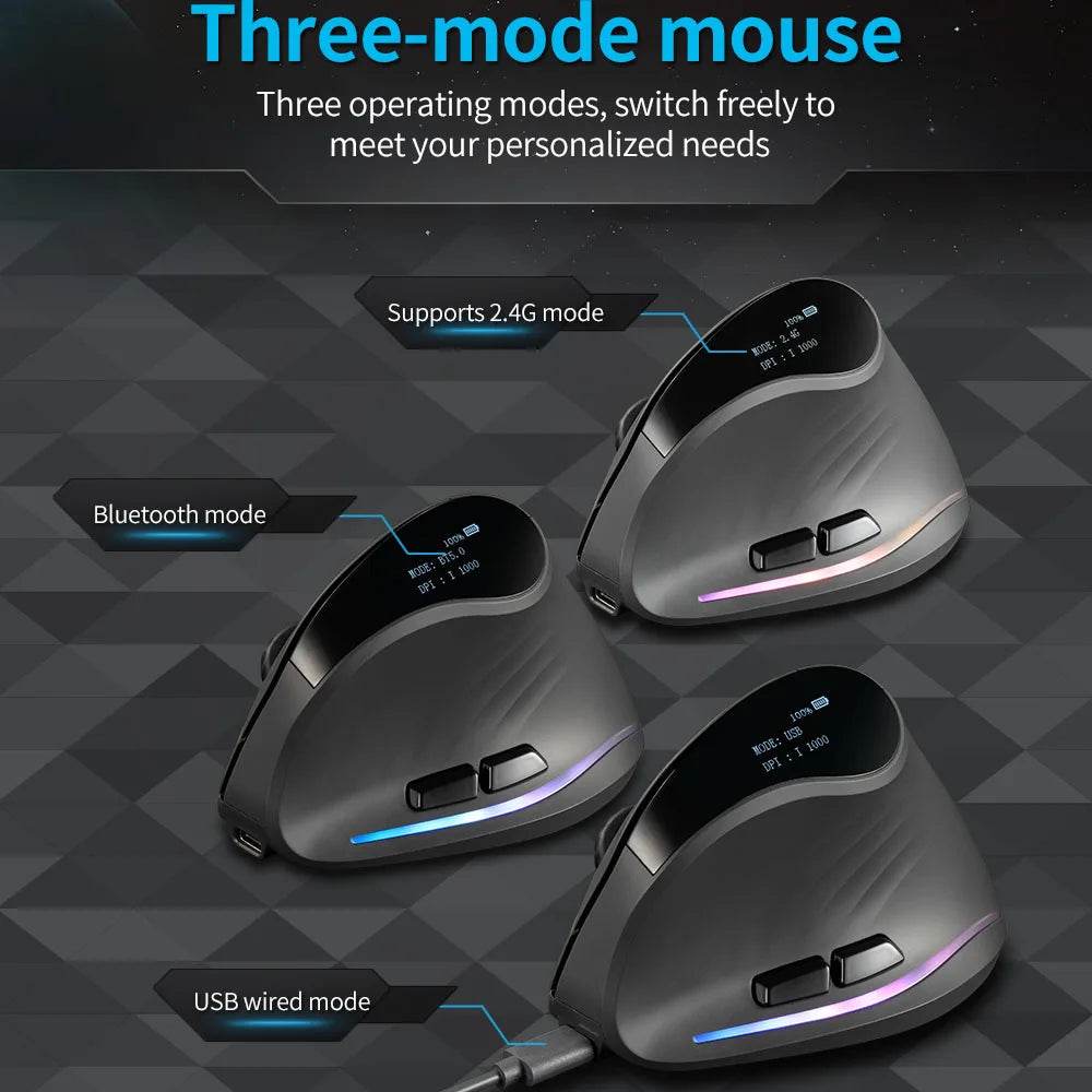 Mouse Ergonomic Lefon 2.4G Wireless Vertical Reîncărcabil - Venduqo
