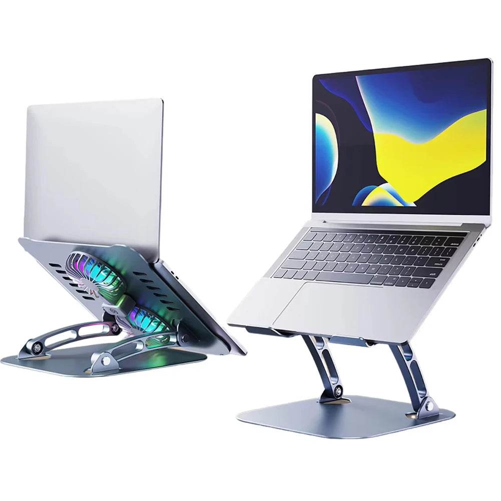 Suport Laptop Reglabil Pliabil cu 2 Ventilatoare - Venduqo