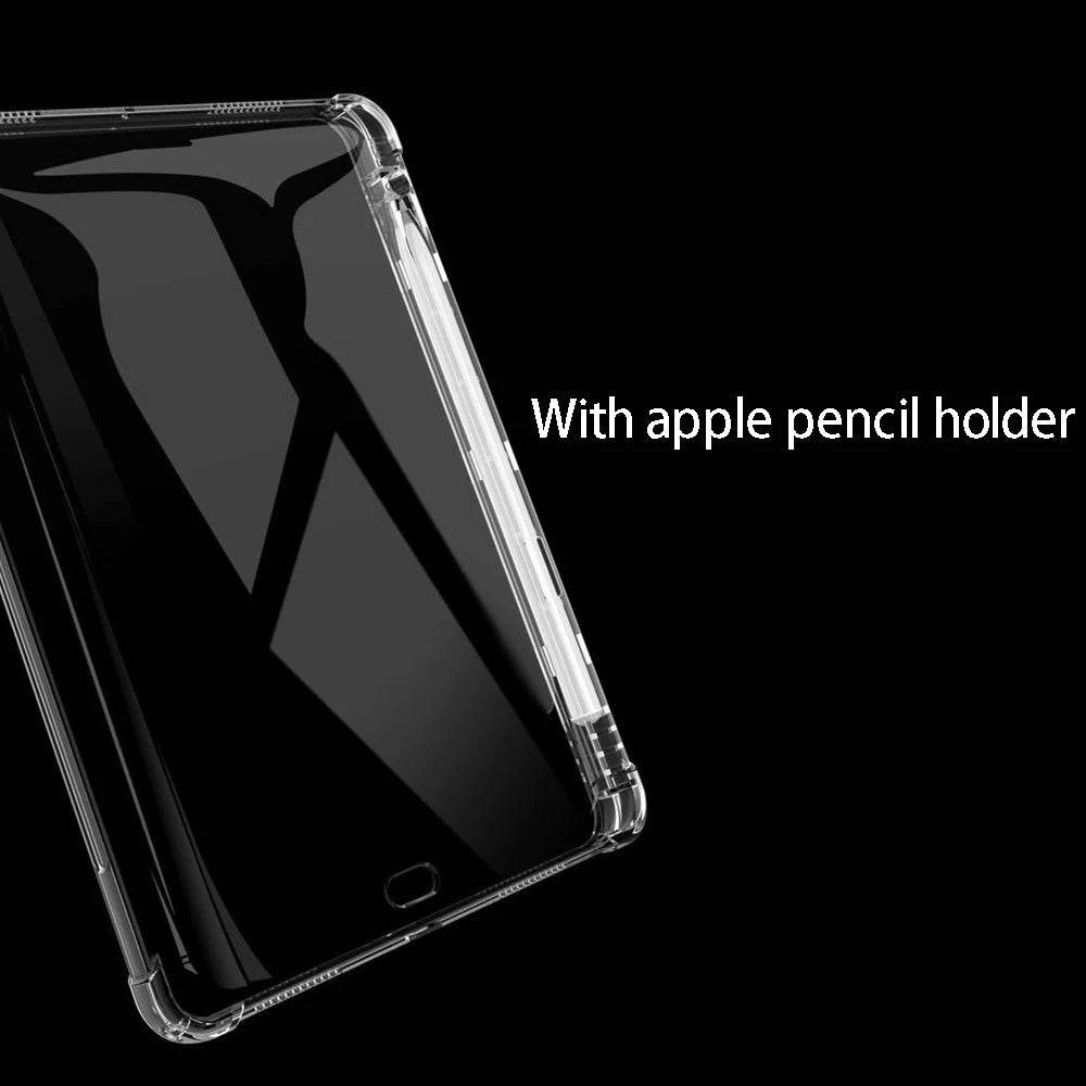 Carcasa Transparentă pentru iPad Pro 11, 12.9, 10.5, 9.7 cu Suport pentru Creion - Venduqo