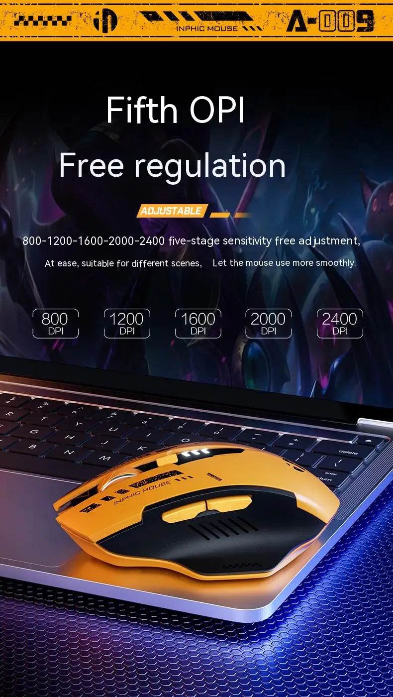 Mouse Gaming Silent Bluetooth Inphic A9 2.4G - Venduqo