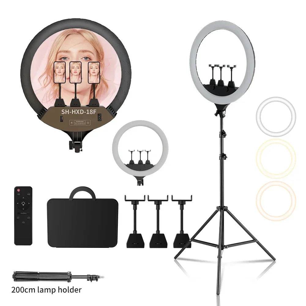 Kit de iluminare cu inel SH de 18 inci cu suport pentru telefon - Venduqo