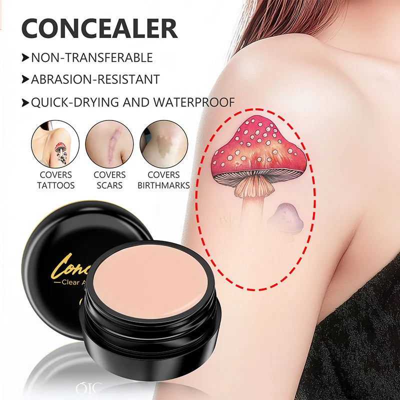 Concealer Waterproof pentru Tatuaje și Cicatrici - Finish Natural