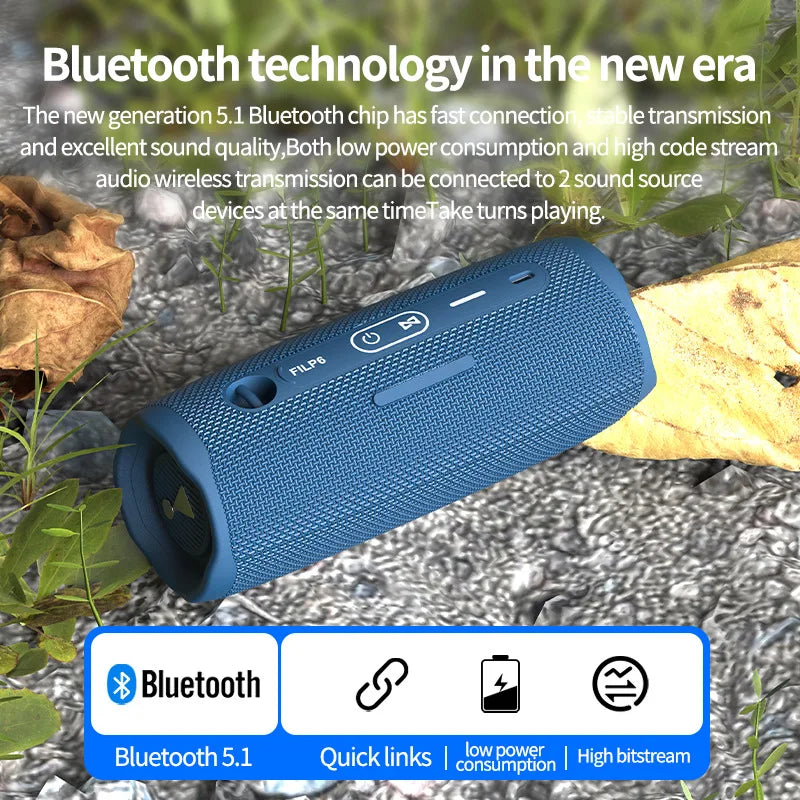 Boxă Portabilă Bluetooth Flip 6 - Sunet Puternic & Waterproof