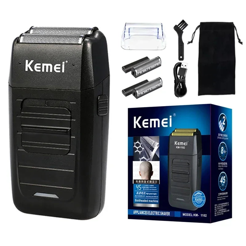 Kemei KM-1102 Ras Electric Reîncărcabil pentru Bărbați