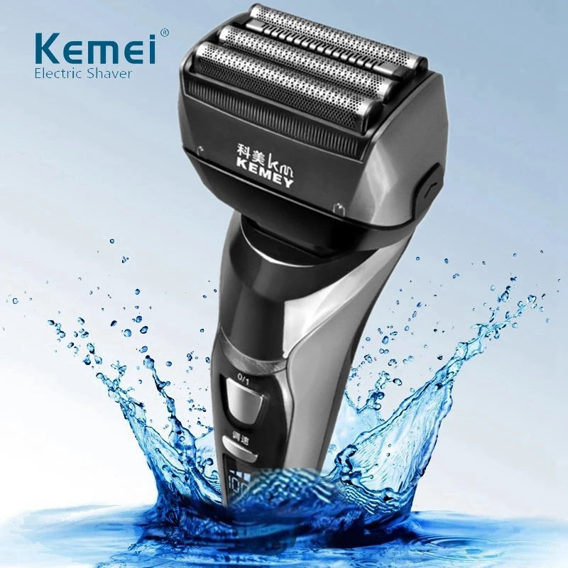 Kemei 4-Blade Electric Shaver pentru Barbă și Stubble