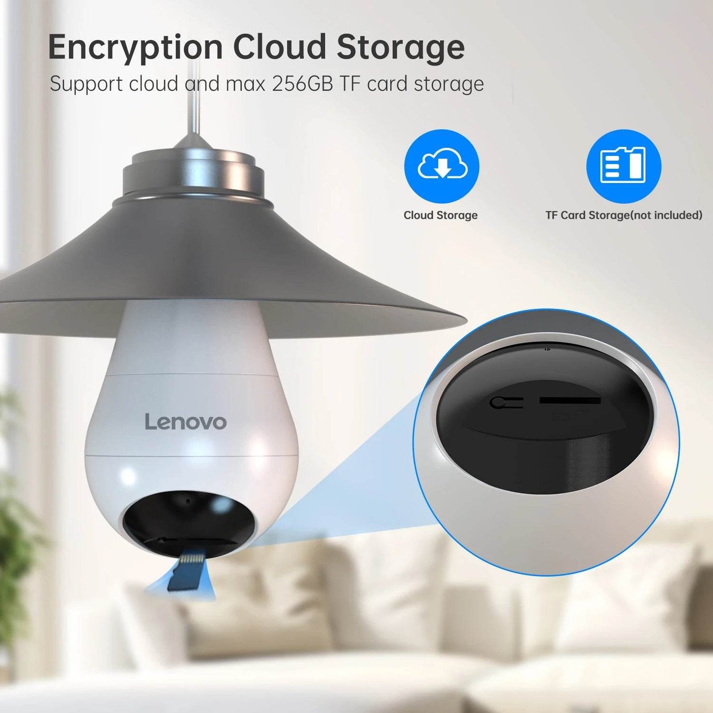 Camera de Supraveghere Lenovo 3MP E27 cu WiFi - Venduqo