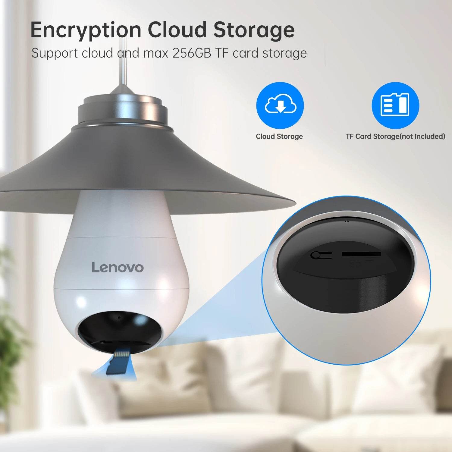 Camera de Supraveghere Lenovo 3MP E27 cu WiFi - Venduqo