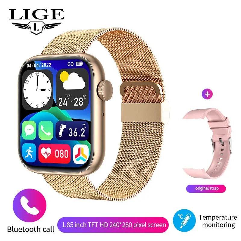 Ceas Inteligent LIGE pentru Femei, Ecran Tactil Complet, Rezistent la Apă, Bluetooth, Tracker Fitness - Venduqo