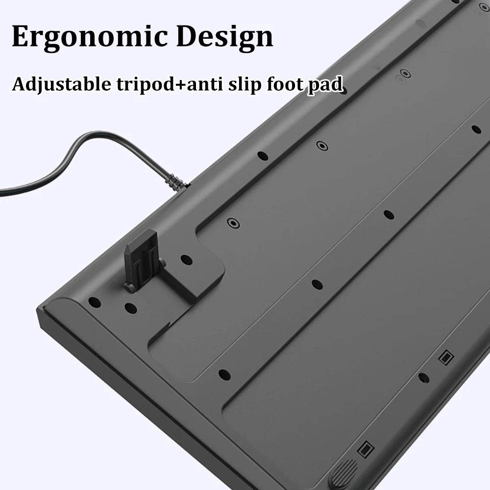 Keyboard USB Wired Ergonomic 104 Taste pentru Laptop si PC - Venduqo