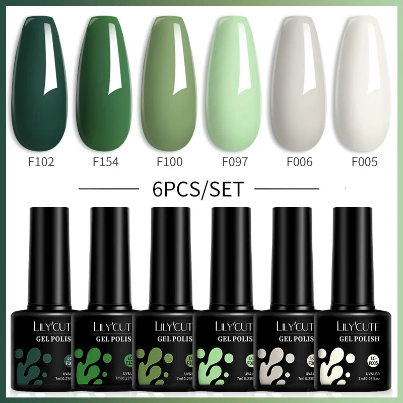 Set 6 Piese Oja Gel 7ml Brown LILYCUTE pentru Manichiură